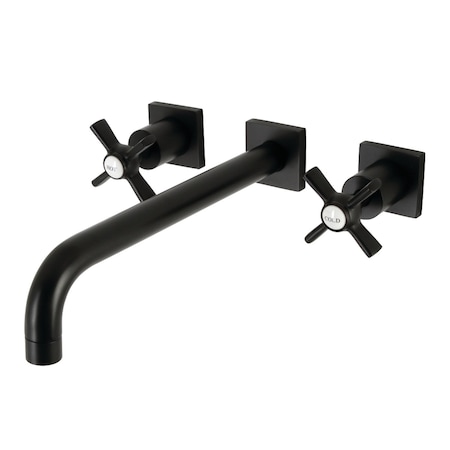Kingston Brass KS6050ZX Wall Mount Tub Faucet, Matte Black KS6050ZX